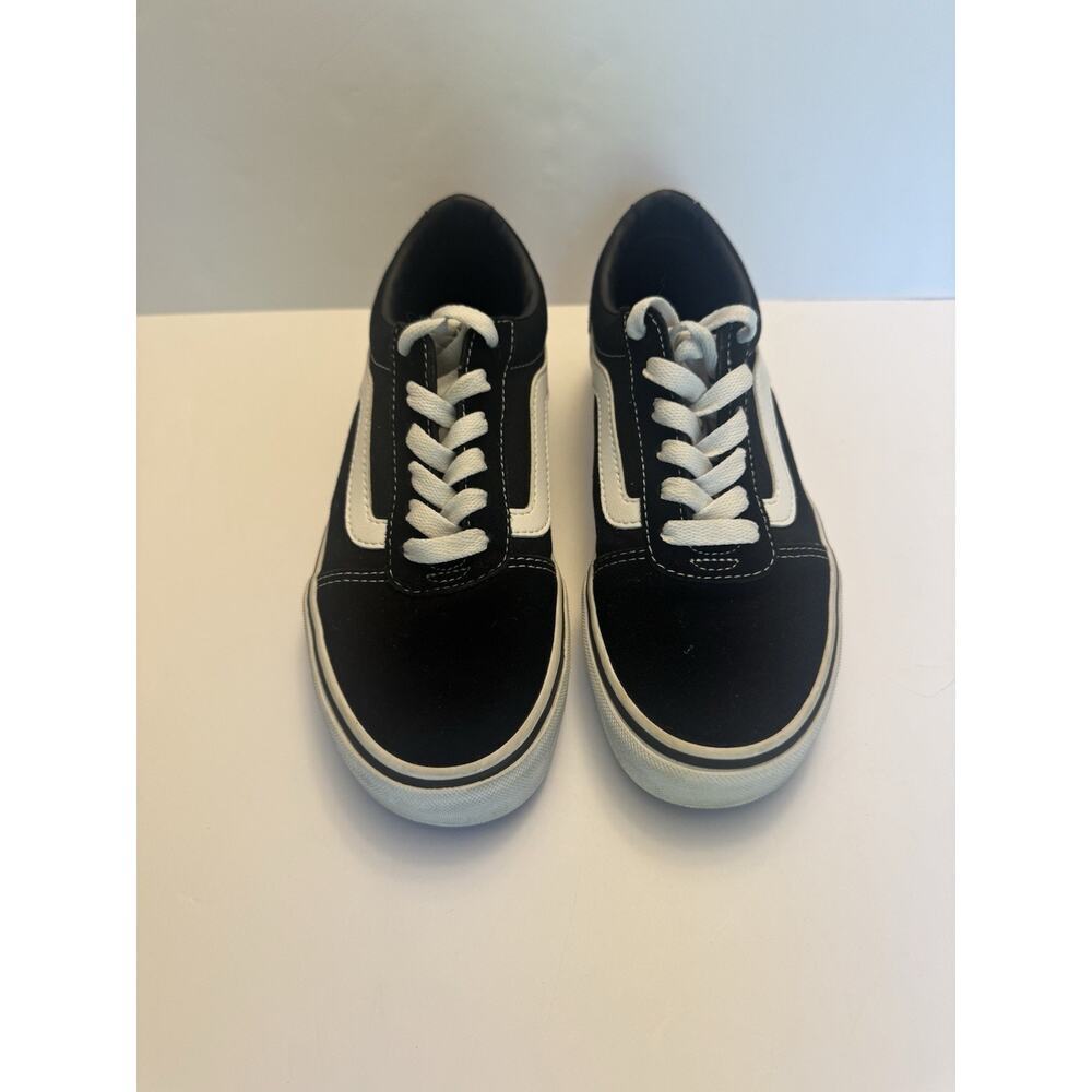 Vans Old Skool Black White Womens 5.5 Low Top Skate Sneakers Shoes